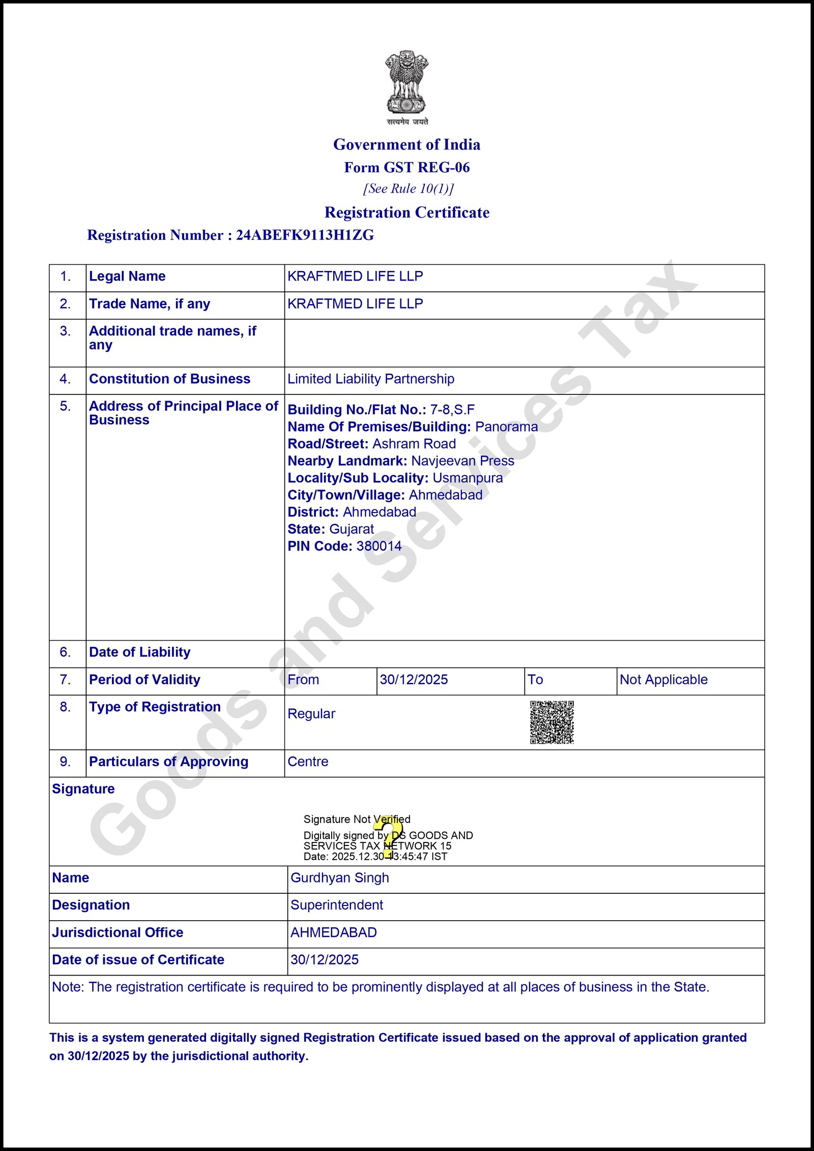 GST Certificate